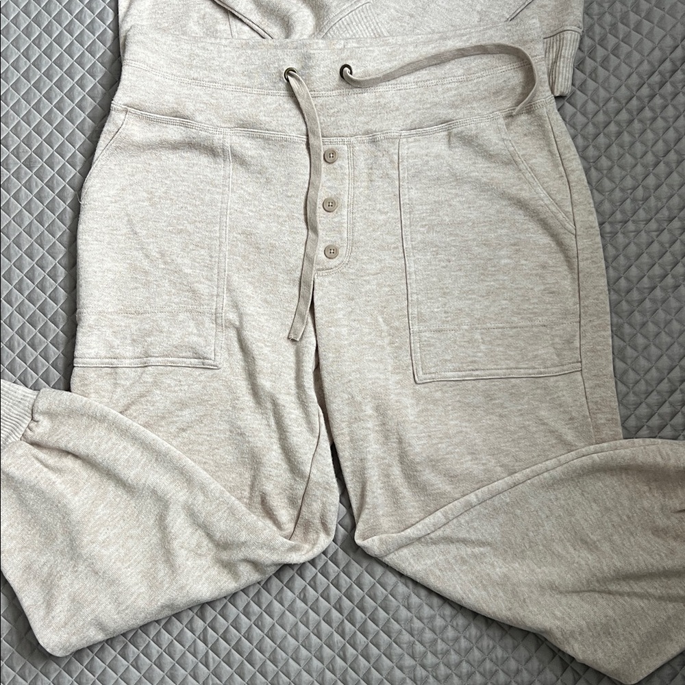 Universal Thread Light Beige Half-Zip Lounge Set - image 4